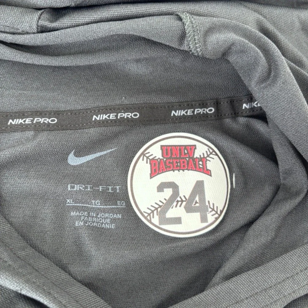 Nike Hoodie Men XL Black UNLV Hustlin Rebels Baseball Nike Pro Dri-FIT Training